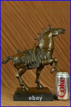 100% BRONZE Chinese Horse Tang Dynasty Sculpture Statue Replica Hand Made Art