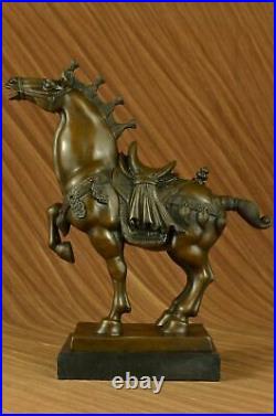 100% BRONZE Chinese Horse Tang Dynasty Sculpture Statue Replica Hand Made NR