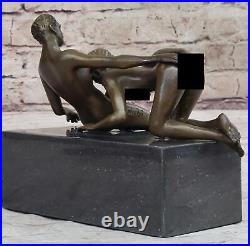 100% Genuine Bronze Sculpture Hand Made Nude Naked Pair Hot Cast Figurine Deal