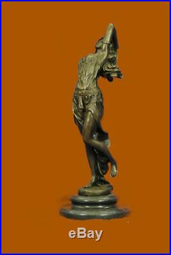100% Solid Bronze Hand Made Erotic Dancer by Italian Artist Aldo Vitaleh Statue