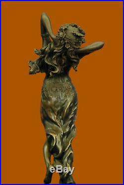 100% Solid Bronze Hand Made Erotic Dancer by Italian Artist Aldo Vitaleh Statue
