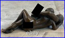 100% Solid Bronze Nude Couple Made by Lost Wax Method Sculpture Home Decorative