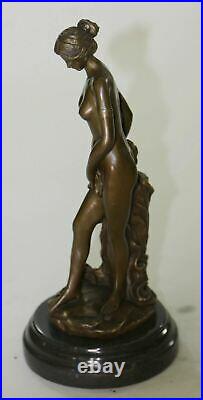 100% Solid Bronze Nude Goddess Hand Made by Lost wax Method Sculpture Statue