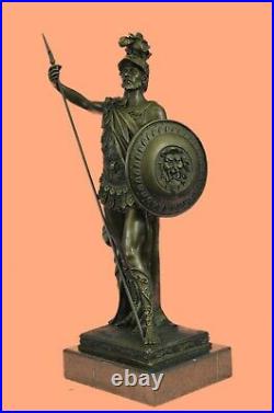 100% Solid Bronze Statue Roman Soldier Warrior Sculpture Hand Made Figurine DEAL