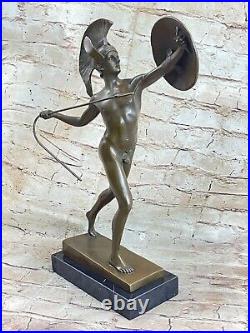 100% Solid Bronze Statue Roman Soldier Warrior Sculpture Hand Made Figurine SALE