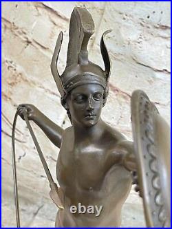 100% Solid Bronze Statue Roman Soldier Warrior Sculpture Hand Made Figurine SALE
