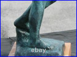 18H Bronze Nude Female statue Eve Signed A. Rodin Hand Made Sculpture Artwork