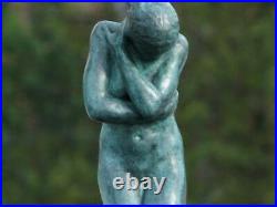 18H Bronze Nude Female statue Eve Signed A. Rodin Hand Made Sculpture Figure