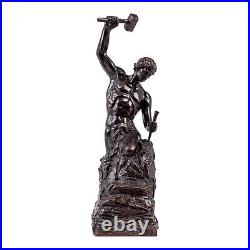 18.5 Self-carving Sculptures Bronze Self Made Man Statue For Home Decor Crafts