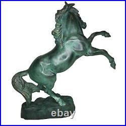 1927 Antique Jumping Horse Sculpture bronze horse statue made in italy