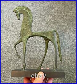 1970's Etruscan Horse Bronze Sculpture made in Italy by Francesco Simoncini
