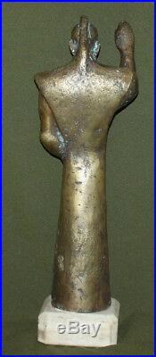 1996 Hand made heavy bronze artwork sculpture warrior with sword