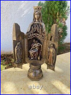 20 cm 7.8 inch bronze virgin mary statue, made of Cold Cast Bronze Coated Resin