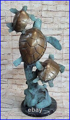 24`` China Fengshui Copper Tortoise Turtle Bronze Statue Hand Made