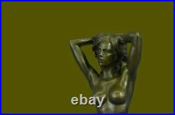 3 Sexy Naked Woman Bonze Goddesses Sculpture Hot Cast Hand Made Statue Figurine