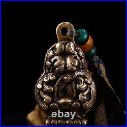 4.5 Chinese Tibet Fine Bronze Hand-made Auspicious Beast Grain Tibetan Seal