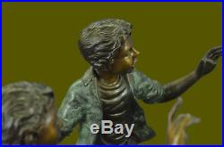 4 Kids at the Play- Hand Made Fountain. Bronze Children Statues Decoration Deal