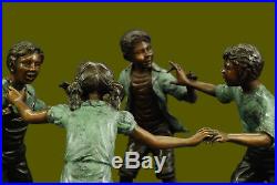 4 Kids at the Play- Hand Made Fountain. Bronze Children Statues Decoration Deal