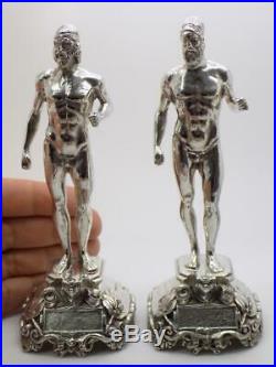 772g/27-oz. Vintage Solid Silver Italian Made Riace Bronzes Statues, Hallmarked