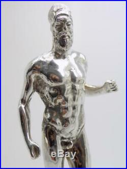 772g/27-oz. Vintage Solid Silver Italian Made Riace Bronzes Statues, Hallmarked