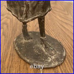 ANTIQUE BRONZE HAND MADE STATUE FIGURE AFRICAN TRIBAL ART 19.5 inches