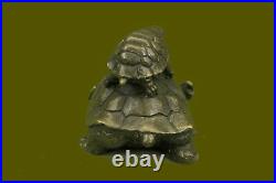 A Playful Vienna Bronze Turtle Sculpture Made by Lost Wax Method Statue Figurine