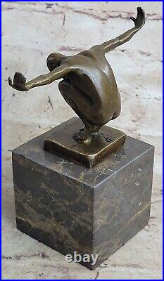 A Youthful Male Athlete Bronze By Miguel Lopez Hand Made By Lost Wax Method