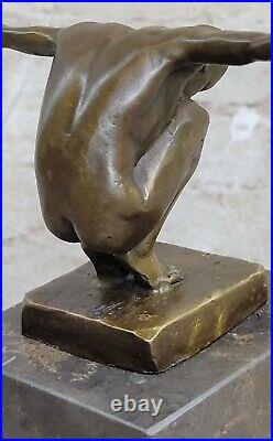 A Youthful Male Athlete Bronze By Miguel Lopez Hand Made By Lost Wax Method