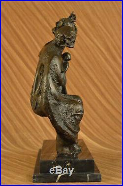 Abstract Modern Salvador Dali Happy Family Hand Made Bronze Sculpture Statue Art