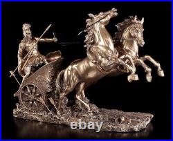 Achilles Figure in Chariot with Horses Veronese Statue Bronze Look