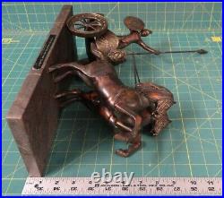 Achilles Mounting His War Chariot Bronze Sculpture Made in Greece