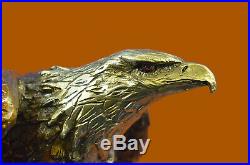 American Bald Eagle Bronze Sculpture Hand Art Made Statue Original Life Size LRG