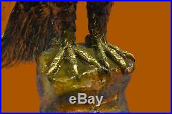 American Bald Eagle Bronze Sculpture Hand Art Made Statue Original Life Size LRG