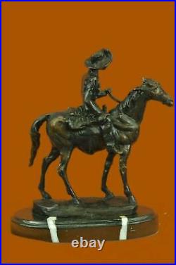 American Hand Made Sculpture Statue Will Rogers By C. M. Russell Western Figurine