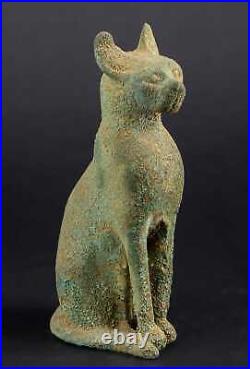 Ancient Egyptian statue of Bastet cat made of Bronze-Hand carved made in Egypt Ancient Egyptian statue of Bastet cat made of Bronze-Hand carved made in Egypt