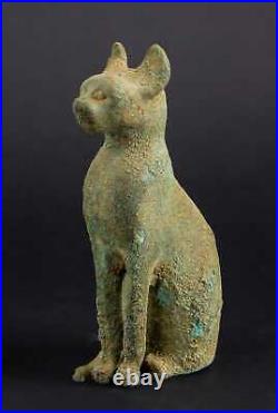 Ancient Egyptian statue of Bastet cat made of Bronze-Hand carved made in Egypt Ancient Egyptian statue of Bastet cat made of Bronze-Hand carved made in Egypt