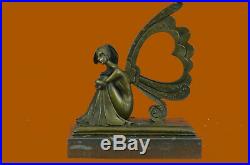 Angel Fairy Art Deco Hand Made Classic Bronze Sculpture Statue Figurine Figure T