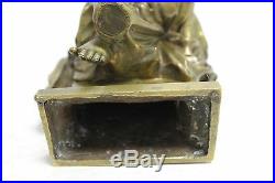 Antique Authentic Hand Made Bronze Woman Statue