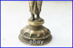 Antique Brass Made Hindu Goddess Laxmi Deep Deepak Hindu Lamp Collectible NH4035