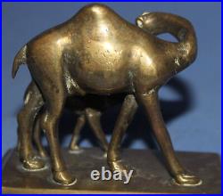 Antique Hand Made Bronze Camels Figurine