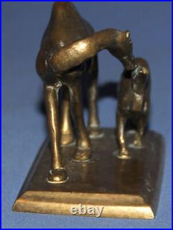 Antique Hand Made Bronze Camels Figurine