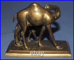 Antique Hand Made Bronze Camels Figurine