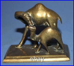 Antique Hand Made Bronze Camels Figurine