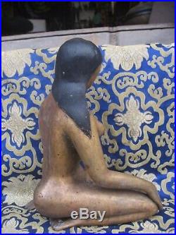Antique Master Quality Hand Made Bronze TIbet Lady Sculpture, Nepal