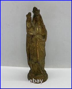 Antique Sainte Anne de Beaupré Bronze Statue Signed DSR Antique Made in France