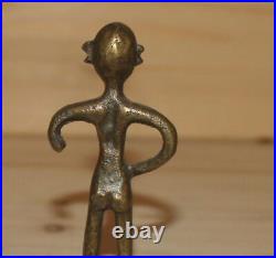 Antique hand made African folk Ashanti bronze figurine
