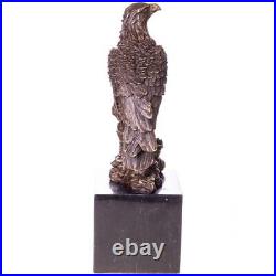 Antique signed eagle statue made of bronze material