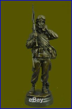 Army Specialist Salute U. S. Soldier 15 Military Statue Bronze Hand Made Figure