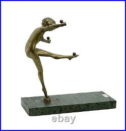 Art Deco Bronze Dancer / Nude with Bullets (# 11818)