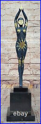 Art Deco Bronze Starfish Egyptian Dancer Figurine Hand Made Collectible Figure Art Deco Bronze Starfish Egyptian Dancer Figurine Hand Made Collectible Figure